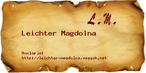 Leichter Magdolna névjegykártya