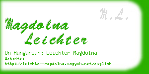 magdolna leichter business card